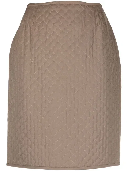 Prošívané diamant sukně Jean Paul Gaultier Pre-owned hnědé