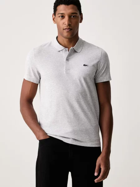 Tricou polo Lacoste gri