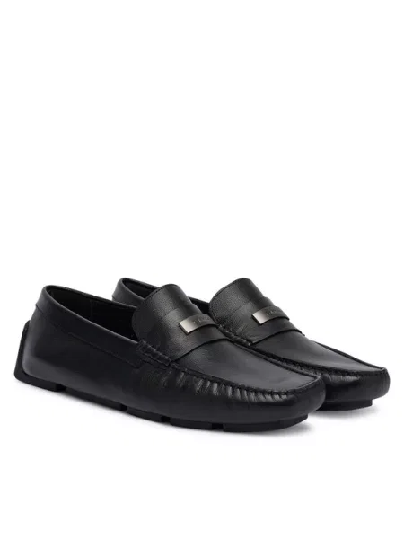 Calvin Klein Мокасини Driver Hdw Lth черен