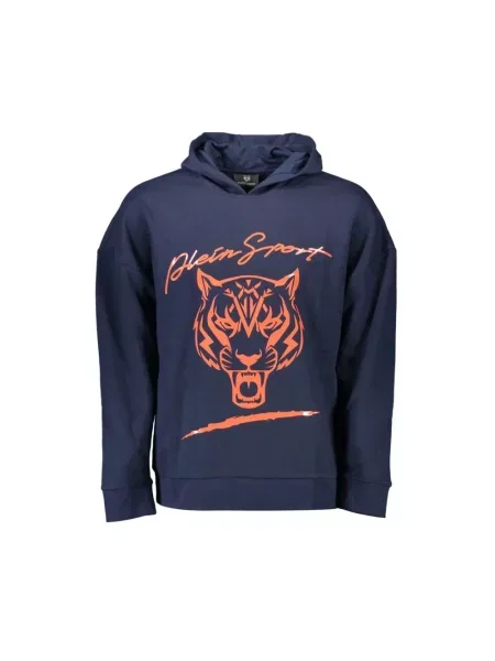 Bluza z kapturem Plein Sport niebieska