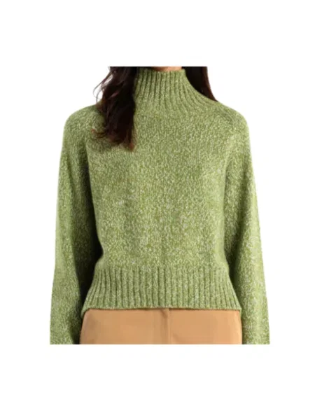 Sweter Margaux Lonnberg z długim rękawem zielony