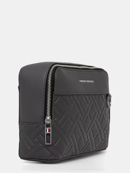 Tommy Hilfiger torbica iz umetnega usnja siva