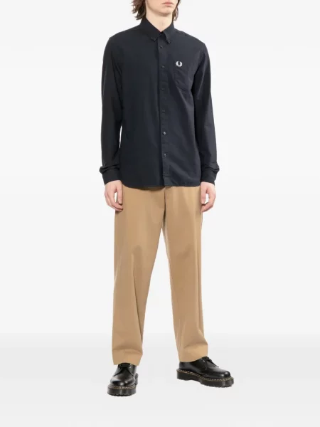 Cămașă Fred Perry cu autograf albastru