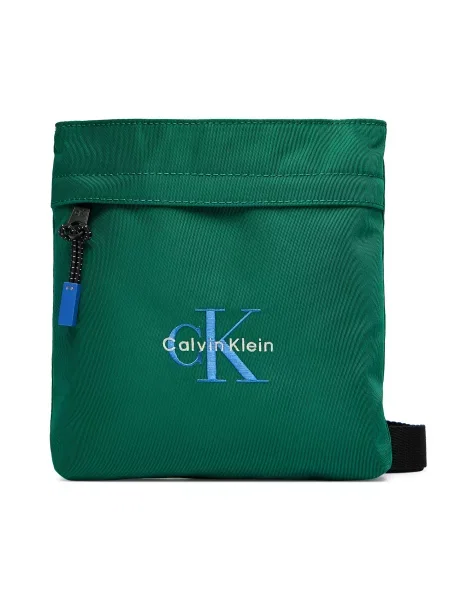 Calvin Klein Geantă crossover Bold Flatpack verde