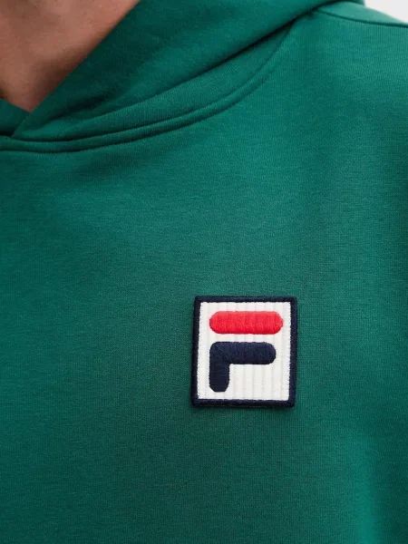 Однотонный свитер Fila с капюшоном зеленый