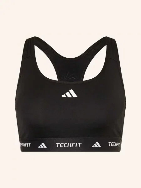 Adidas Biustonosz Sportowy Techfit schwarz czarny