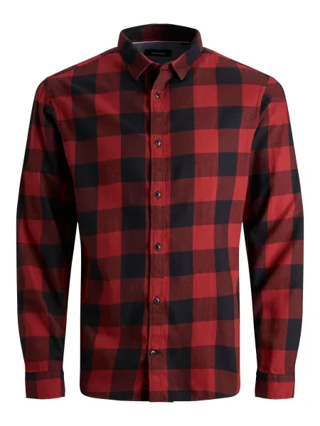 JACK & JONES Cămașă JJEGingham sângeriu negru