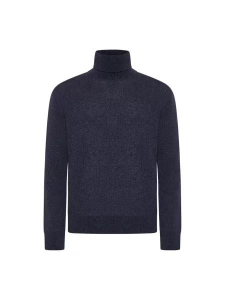 Sweter z golfem D4.0 niebieski