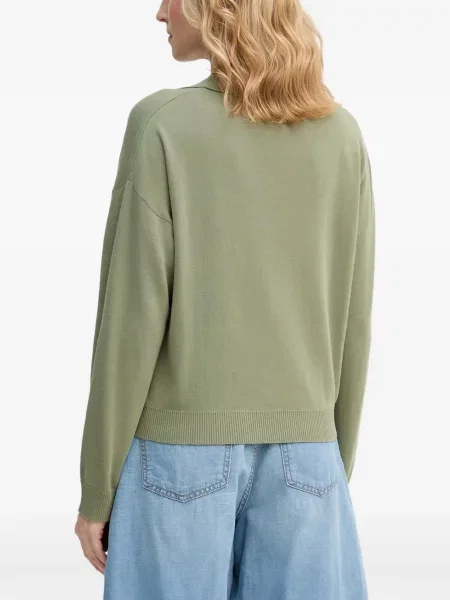 Gulerat lung tricou polo Benetton verde