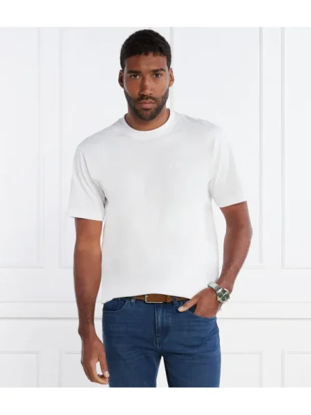 BOSS BLACK Tricou Tessin 18 alb