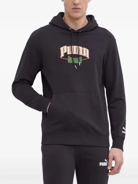 Hanorac cu glugă Puma cu imagine negru