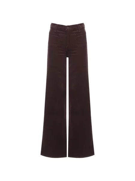 Pantaloni Mother de catifea cord maro