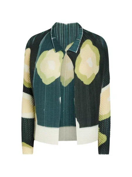 Top Issey Miyake cu model floral cu imagine albastru