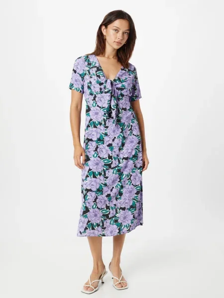 Dorothy Perkins Haljina zelena / ljubičasta crna