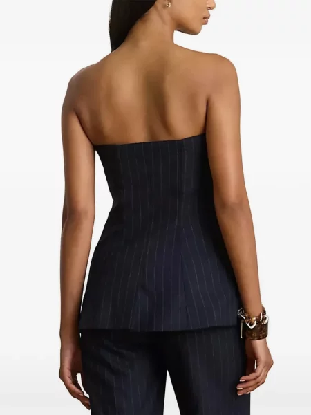 Bluzka Lauren Ralph Lauren w paski niebieska