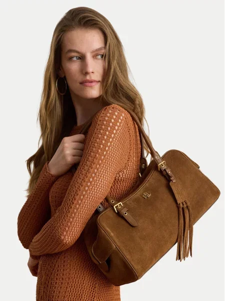 LAUREN RALPH LAUREN Ročna torba rjava