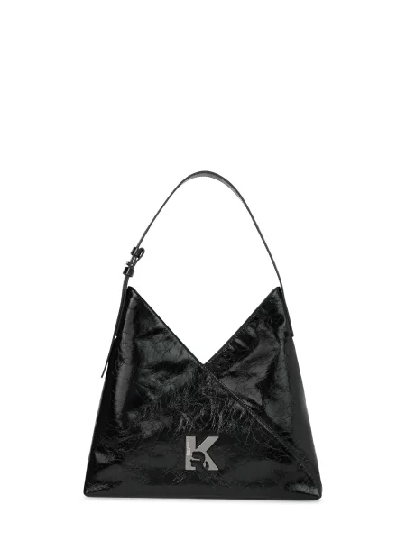 KARL LAGERFELD JEANS Vak Geo Hochglänzende Tote Bag černá