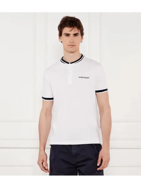 Guess Jeans Polo HENLEY alb