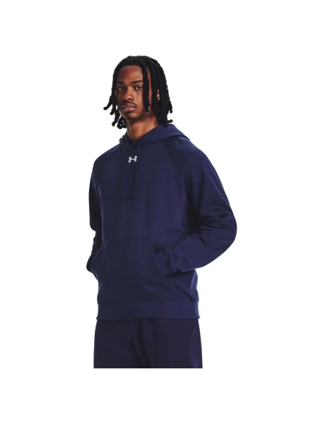 Bluza z kapturem Under Armour polarowa z kapturem granatowa