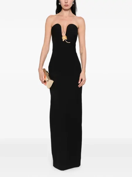 Rochie Roland Mouret cu model floral de costum negru