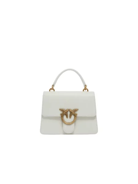 Torebka crossbody Pinko skórzana beżowa