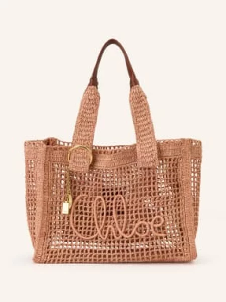 Chloé Torba Na Zakupy Summer Banana beige beżowa