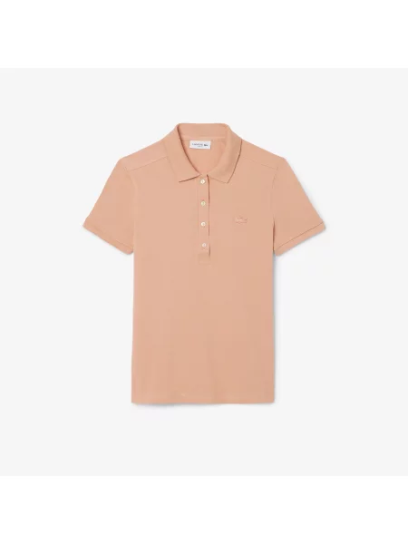 Lacoste Koszulka Polo Slim Fit brązowa