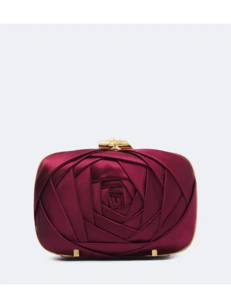 Geantă plic Roger Vivier din satin roz