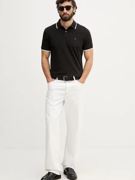Tricou polo Tommy Hilfiger negru
