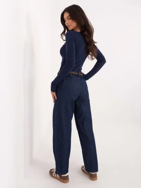 Spodnie Sublevel w jednolitym kolorze niebieskie