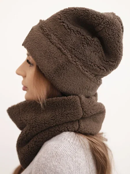 Căciulă Polski din fleece maro