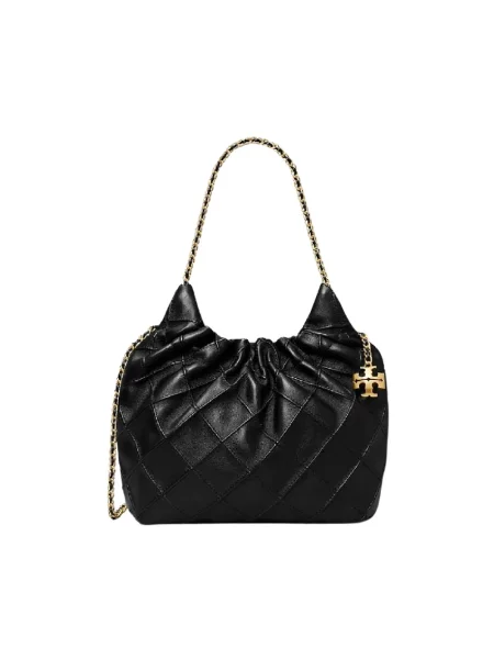 Torebka Tory Burch skórzana z nadrukiem czarna