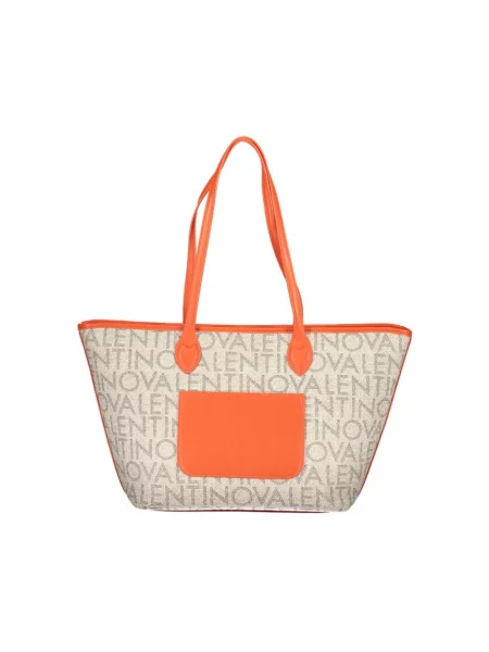 Lniana torebka Valentino Bags szara