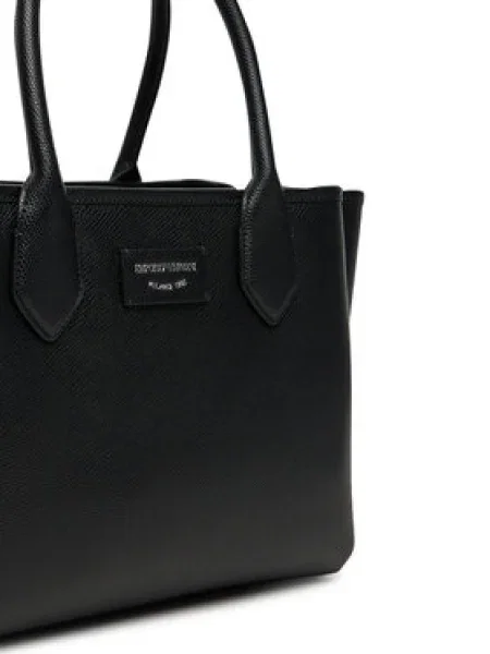 Kabelka Emporio Armani z ekologickej kože čierna