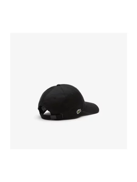 Czapka z daszkiem Lacoste black czarna
