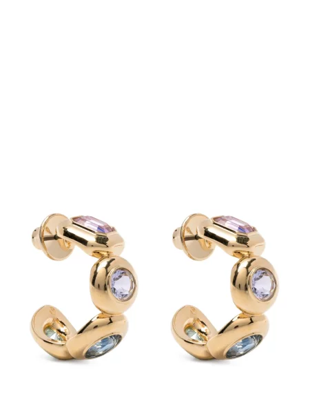 Cercei Swarovski auriu