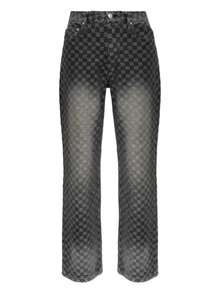 Jeansy Misbhv w kratkę czarne