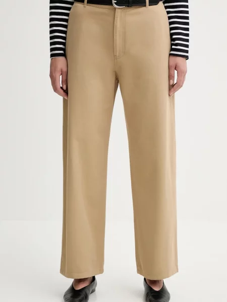 Filippa K pantaloni de drept high waist verde