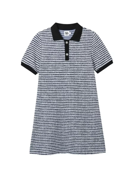Gulerat rochie B+ab cu dungi albastru
