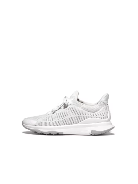 Sneakerși Fitflop tricotate alb