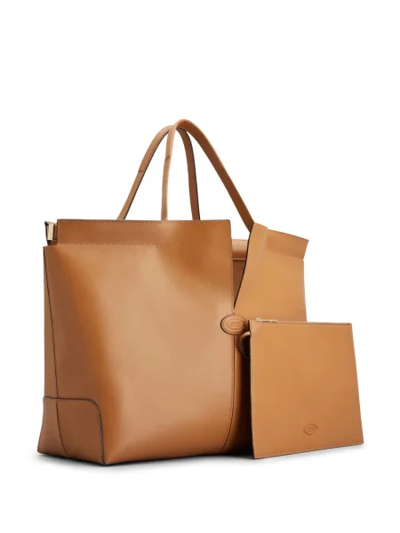 Kožená kožená taška Tod's hnědá