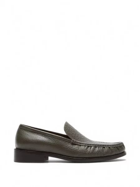 Pantofi loafer Acne Studios din piele verde