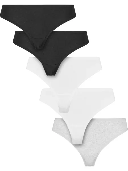 Urban Classics Tanga gri amestecat / negru alb