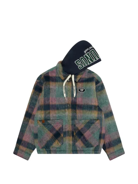 Geacă cămașă Aape By A Bathing Ape în carouri verde
