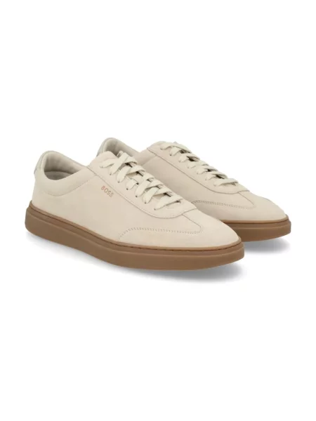 Sneakersy Boss zamszowe beżowe