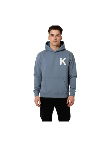 Bluza z kapturem Kenzo w tygrysie prążki niebieska