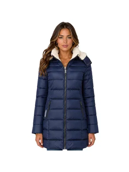 Turystyczna parka GEOGRAPHICAL NORWAY CARENNE NAVY DB LADY niebieska