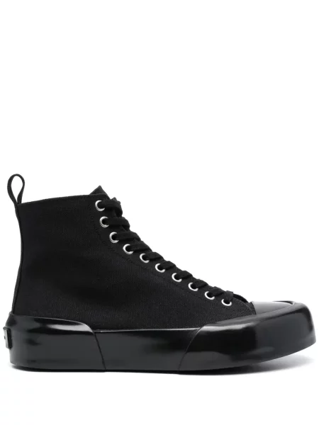 Top Jil Sander din canvas negru