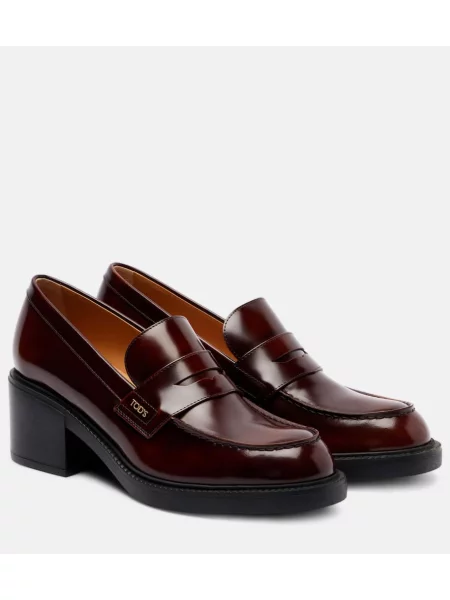 Pantofi cu toc Tod's din piele maro