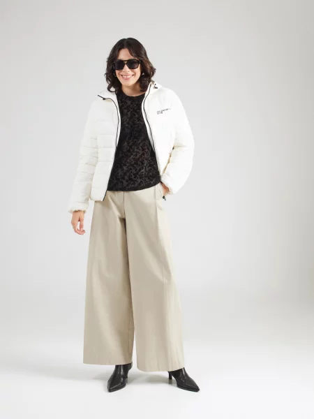 KARL LAGERFELD JEANS Prechodná bunda krémová čierna